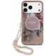 Guess IML Flowers Allover Strap MagSafe Θήκη για iPhone 17 Pro Max - Ροζ Apple Θήκες Κινητών