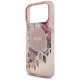 Guess IML Flowers Allover Strap MagSafe Θήκη για iPhone 17 Pro Max - Ροζ Apple Θήκες Κινητών