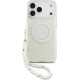 Guess IML Flowers Allover Strap MagSafe Θήκη για iPhone 17 Pro Max - Λευκό Apple Θήκες Κινητών
