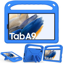 For Samsung Galaxy Tab A11 / A9 Case Shockproof Kickstand EVA Tablet Cover with Handle - Blue
