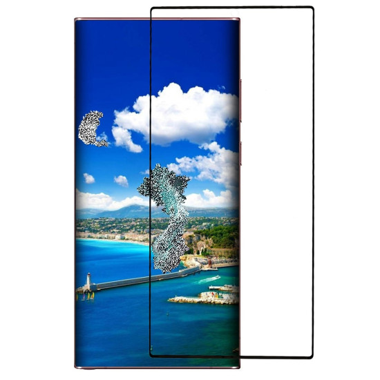 For Samsung Galaxy S23 Ultra 3D Curved Surface Anti-explosion Side Glue Full Coverage HD Clear Tempered Glass Film (Support Fingerprint Unlocking) Samsung Screen Protectors