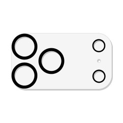 For iPhone 17 Pro Tempered Glass Lens Protector Silk Printing Camera Lens Film - Black