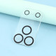 For iPhone 17 Pro Tempered Glass Lens Protector Silk Printing Camera Lens Film - Black Apple Screen Protectors