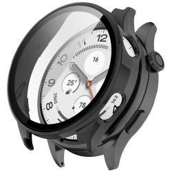 For Xiaomi Watch 5 Hard PC Watch Case with Tempered Glass Screen Film - Matte Black