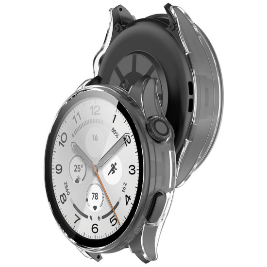 For Xiaomi Watch 5 Hard PC Watch Case with Tempered Glass Screen Film - Transparent Xiaomi Smart Watch