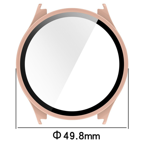 For Xiaomi Watch 5 Hard PC Watch Case with Tempered Glass Screen Film - Transparent Xiaomi Smart Watch