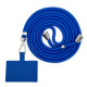 Adjustable Polyester Neck / Shoulder Strap Anti-lost Phone Carrying Rope with Cured Cloth Patch - Blue+Blue Patch Holders & Docks