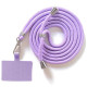 Adjustable Polyester Neck / Shoulder Strap Anti-lost Phone Carrying Rope with Cured Cloth Patch - Purple+Purple Patch Holders & Docks