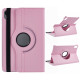 For Samsung Galaxy Tab S11 Case Rotating Stand PU Leather + PC Tablet Cover with Elastic Band - Pink Samsung Cases Mobile Tablet