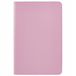 For Samsung Galaxy Tab S11 Case Rotating Stand PU Leather + PC Tablet Cover with Elastic Band - Pink