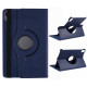 For Samsung Galaxy Tab S11 Case Rotating Stand PU Leather + PC Tablet Cover with Elastic Band - Dark Blue Samsung Cases Mobile Tablet