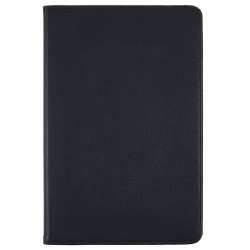 For Samsung Galaxy Tab S11 Case Rotating Stand PU Leather + PC Tablet Cover with Elastic Band - Black