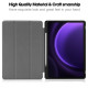 For Samsung Galaxy Tab S10 Lite / S10 FE / S9 FE / Tab S9 Smart Case PU Leather+TPU Trifold Stand Tablet Cover with Pencil Holder - Dark Blue Samsung Cases Mobile Tablet