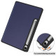 For Samsung Galaxy Tab S10 Lite / S10 FE / S9 FE / Tab S9 Smart Case PU Leather+TPU Trifold Stand Tablet Cover with Pencil Holder - Dark Blue Samsung Cases Mobile Tablet