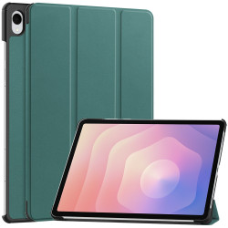 For Samsung Galaxy Tab S11 Case Anti-Drop Leather Stand Tablet Cover - Blackish Green