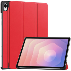 For Samsung Galaxy Tab S11 Case Anti-Drop Leather Stand Tablet Cover - Red