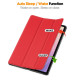 For Samsung Galaxy Tab S11 Case Anti-Drop Leather Stand Tablet Cover - Red Samsung Cases Mobile Tablet