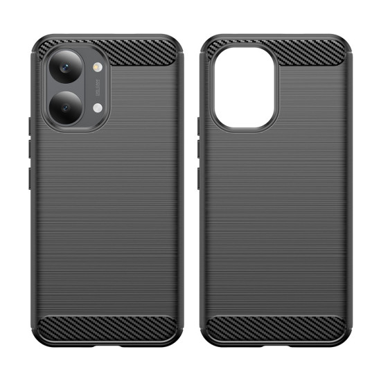 TPU Case for Xiaomi Poco X8 Pro Max 5G  /  Redmi Turbo 5 Max 5G Protective Phone Cover Carbon Fiber Texture Brushed - Black XIAOMI Cases Mobile