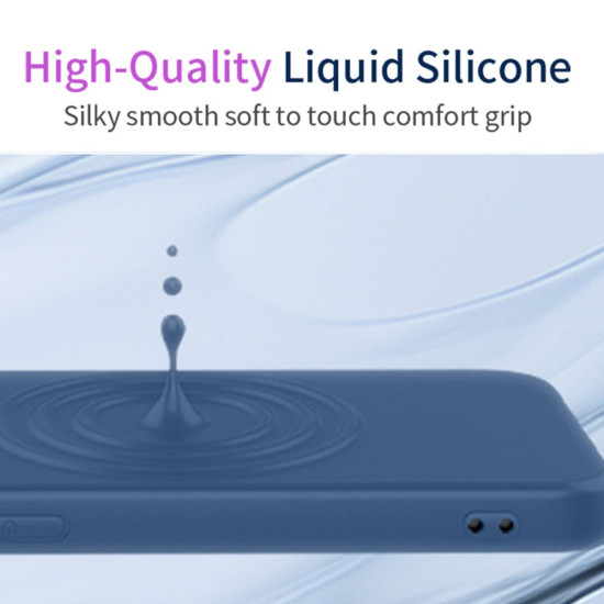 For Xiaomi Poco X8 Pro Max 5G Case Liquid Silicone Feel Soft TPU Protective Phone Cover - Blue XIAOMI Cases Mobile