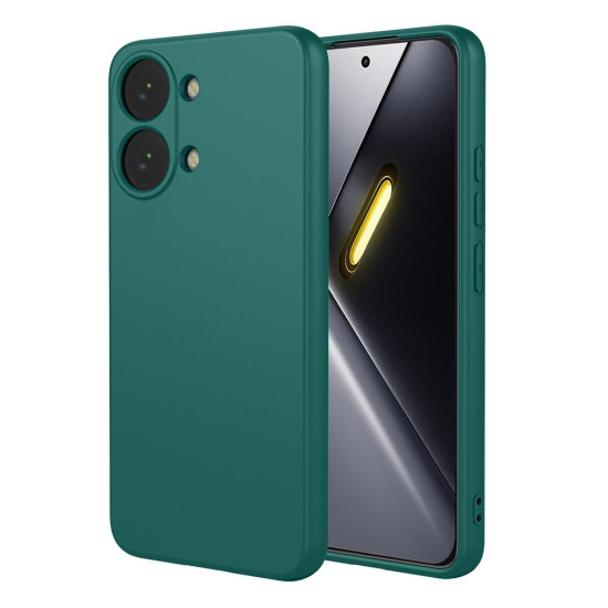 For Xiaomi Poco X8 Pro Max 5G Case Liquid Silicone Feel Soft TPU Protective Phone Cover - Blackish Green XIAOMI Cases Mobile