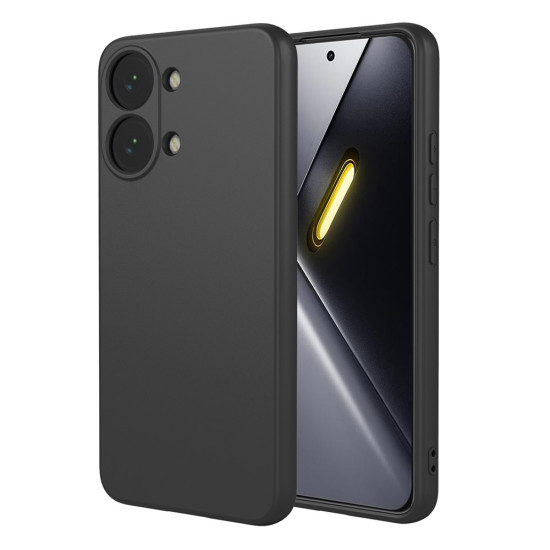 For Xiaomi Poco X8 Pro Max 5G Case Liquid Silicone Feel Soft TPU Protective Phone Cover - Black XIAOMI Cases Mobile