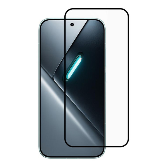 For Xiaomi Poco X8 Pro Max 5G Screen Protector Silk Printing Full Glue Full Coverage Tempered Glass Screen Film - Black XIAOMI Screen Protectors