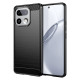 For Realme 16 Pro+ 5G Case Protective Phone Cover Carbon Fiber Texture Brushed - Black Oppo Realme Cases Mobile
