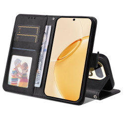 For Realme 16 Pro+ 5G Case Wallet PU Leather Folio Flip Phone Cover - Black