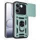 For Xiaomi Poco X8 Pro 5G Case with Slide Camera Lid PC + TPU Kickstand Phone Cover - Green XIAOMI Cases Mobile