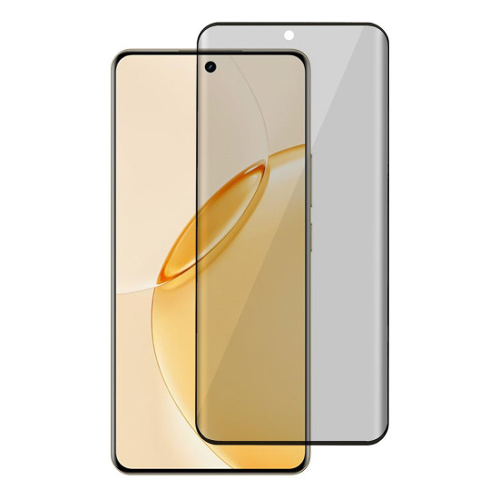 Anti-Spy Σκληρυμένο Γυαλί (Tempered Glass) Προστασίας Οθόνης Πλήρης Κάλυψης για Realme 16 Pro+ 5G - Μαύρο Oppo Realme Προστατευτικά Οθόνης