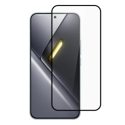 For Xiaomi Poco X8 Pro 5G Screen Protector Silk Printing Full Glue Full Coverage Tempered Glass Screen Film - Black