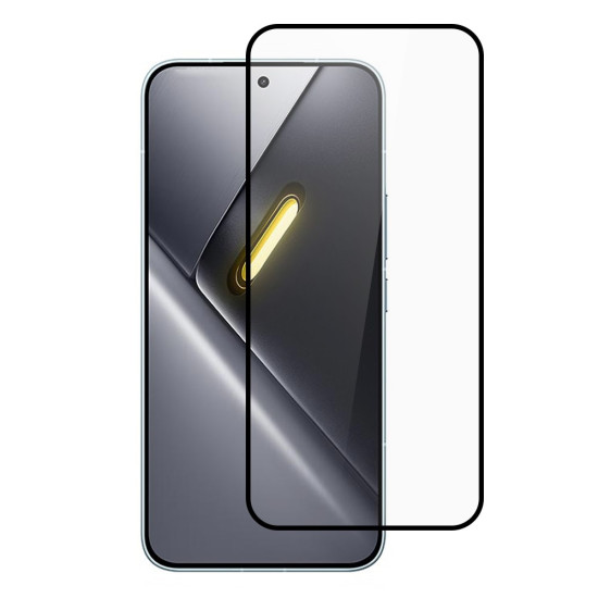 For Xiaomi Poco X8 Pro 5G Screen Protector Silk Printing Full Glue Full Coverage Tempered Glass Screen Film - Black XIAOMI Screen Protectors