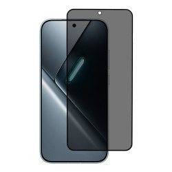 For Xiaomi Poco X8 Pro 5G Anti-Peep Tempered Glass Full Covering Silk Printing Side Glue Screen Protector - Black
