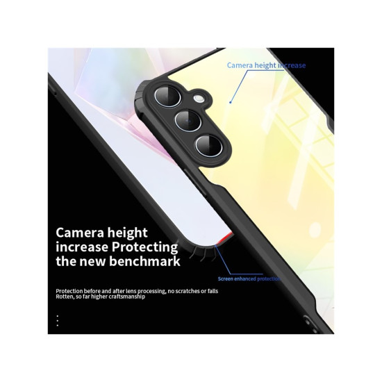 Θήκη Σιλικόνης TPU με Διάφανη Σκληρή Πλάτη για Samsung Galaxy A57 5G - Μαύρο Samsung Θήκες Κινητών