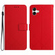 For Samsung Galaxy A07 4G Case Wallet Imprint PU Leather Flip Folio Phone Cover - Red Samsung Cases Mobile