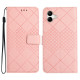 For Samsung Galaxy A07 4G Case Wallet Imprint PU Leather Flip Folio Phone Cover - Pink Samsung Cases Mobile