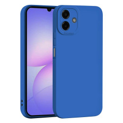 For Samsung Galaxy A07 4G Case Precise Camera Cutouts Soft TPU Shockproof Phone Cover - Dark Blue