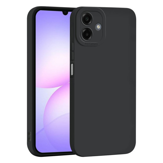 For Samsung Galaxy A07 4G Case Precise Camera Cutouts Soft TPU Shockproof Phone Cover - Black Samsung Cases Mobile