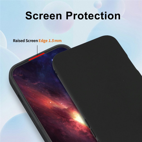 For Samsung Galaxy A07 4G Case Precise Camera Cutouts Soft TPU Shockproof Phone Cover - Black Samsung Cases Mobile
