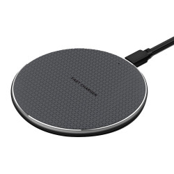 Q25 15W Qi Wireless Charger Metal Phone Ultra-Thin Fast Charging Pad