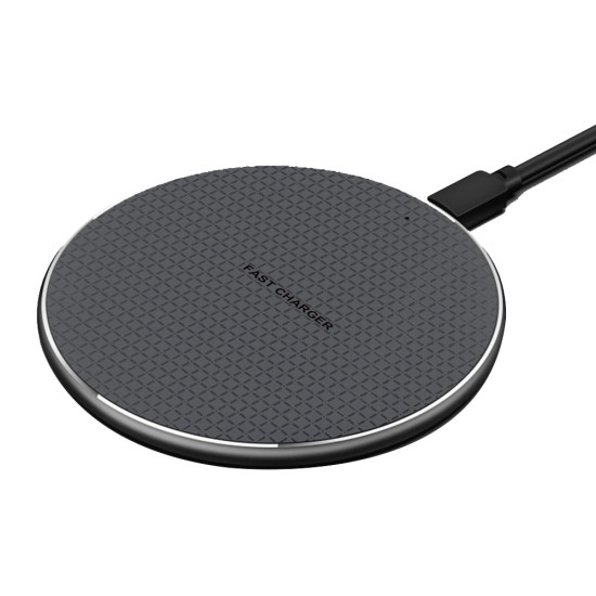Q25 15W Qi Wireless Charger Metal Phone Ultra-Thin Fast Charging Pad Apple Cables Adapters & Chargers