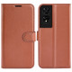 For TCL 505 Case Litchi Texture Shockproof Leather Wallet Phone Cover - Brown TCL Mobile Cases