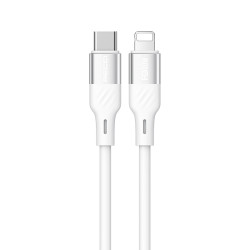 RECCI RS22CL - PD30W Fast Charging Excellence Silicone C To Lightning Data Cable 1.5M - White