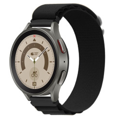 Υφασμάτινο Λουράκι 22mm για Samsung Galaxy Watch3 45mm / Huawei Watch GT 5 Pro 46mm / GT 5 46mm - Μαύρο