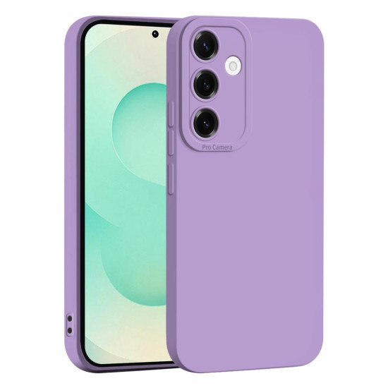 For Samsung Galaxy S26 Case Precise Camera Cutouts Soft TPU Shockproof Phone Cover - Purple Samsung Cases Mobile