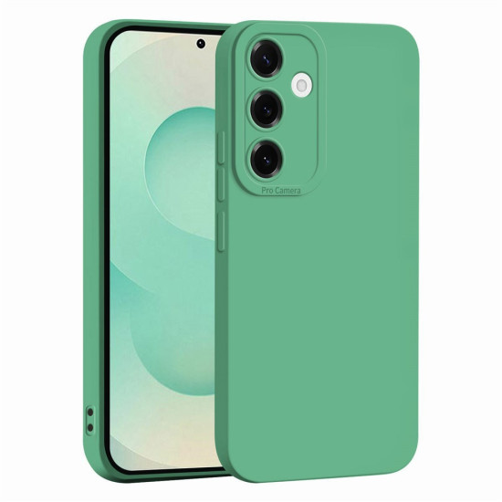 For Samsung Galaxy S26 Case Precise Camera Cutouts Soft TPU Shockproof Phone Cover - Green Samsung Cases Mobile