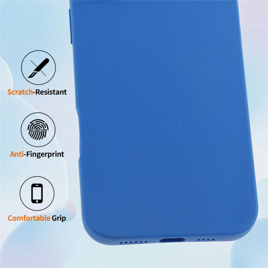 For Xiaomi 17 Case Precise Camera Cutouts Soft TPU Shockproof Phone Cover - Dark Blue XIAOMI Cases Mobile