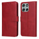 For Motorola Moto G56 5G Case Wallet PU Leather Folio Flip Phone Cover - Red Motorola Cases Mobile