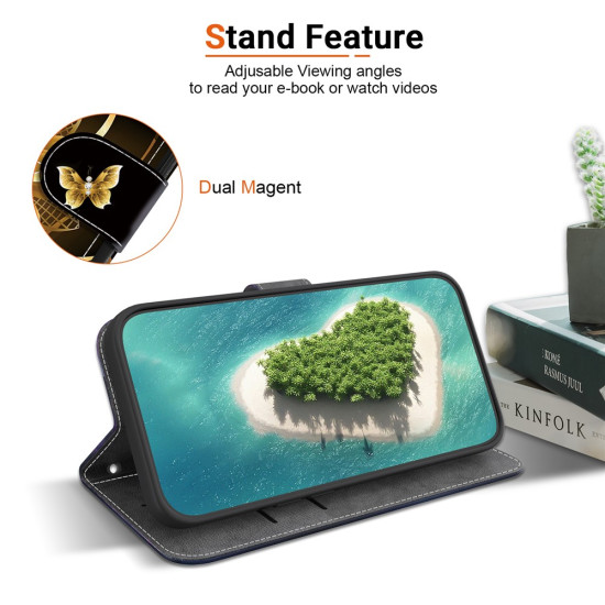 Θήκη Πορτοφόλι με Βάση Στήριξης για Samsung Galaxy A56 5G  /  A36 5G - Χρυσό Λουλούδι Samsung Θήκες Κινητών