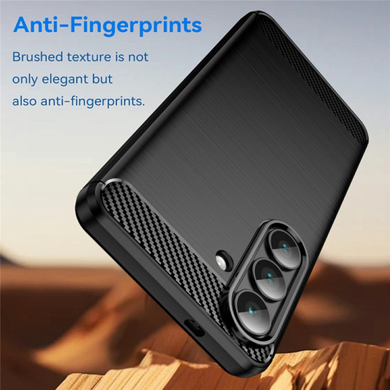Θήκη Σιλικόνης TPU Carbon Fiber για Samsung Galaxy S26 - Μαύρο Samsung Θήκες Κινητών